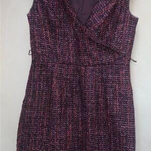 Trina Turk Purple Tweed Mini Dress